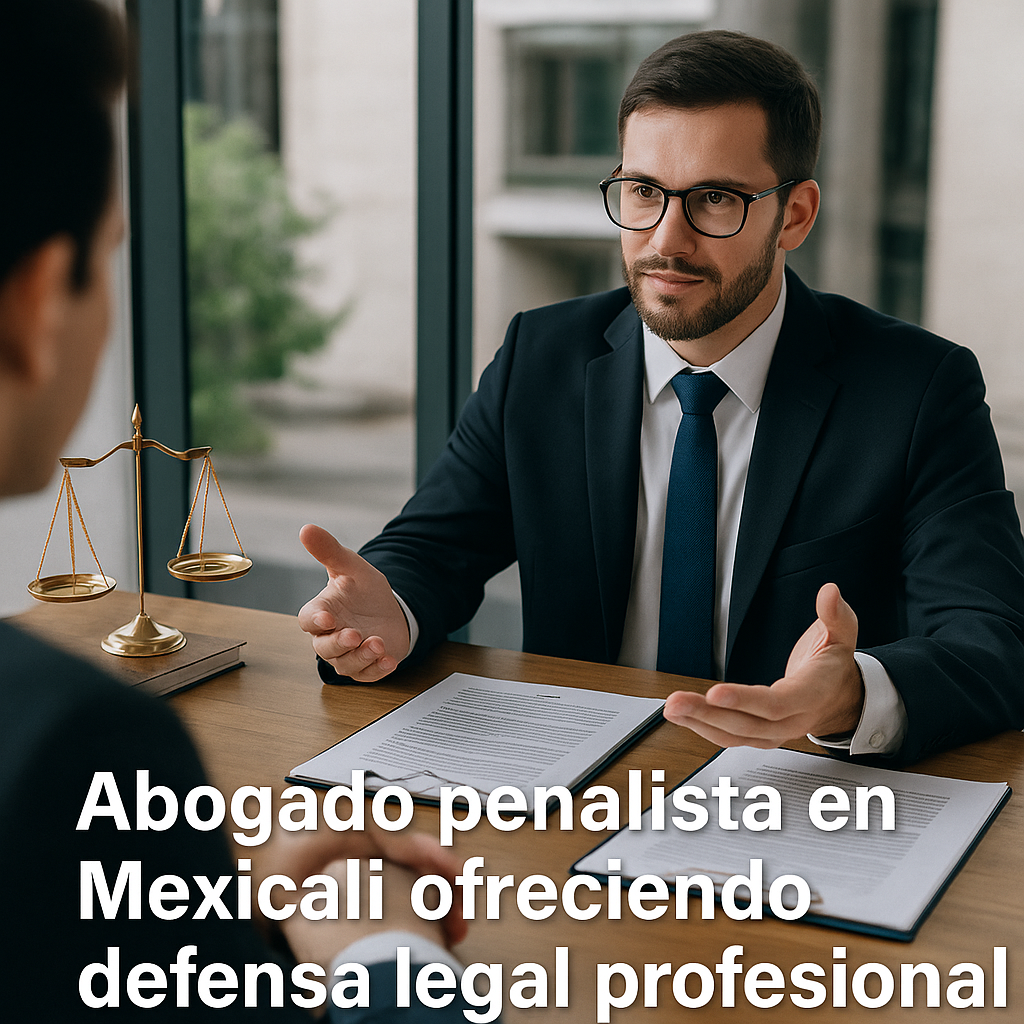 Abogado penalista en Mexicali ofreciendo defensa legal profesional